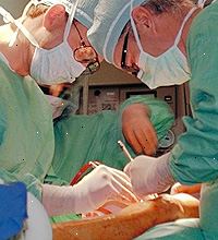 Foto de una cirugía de rodilla